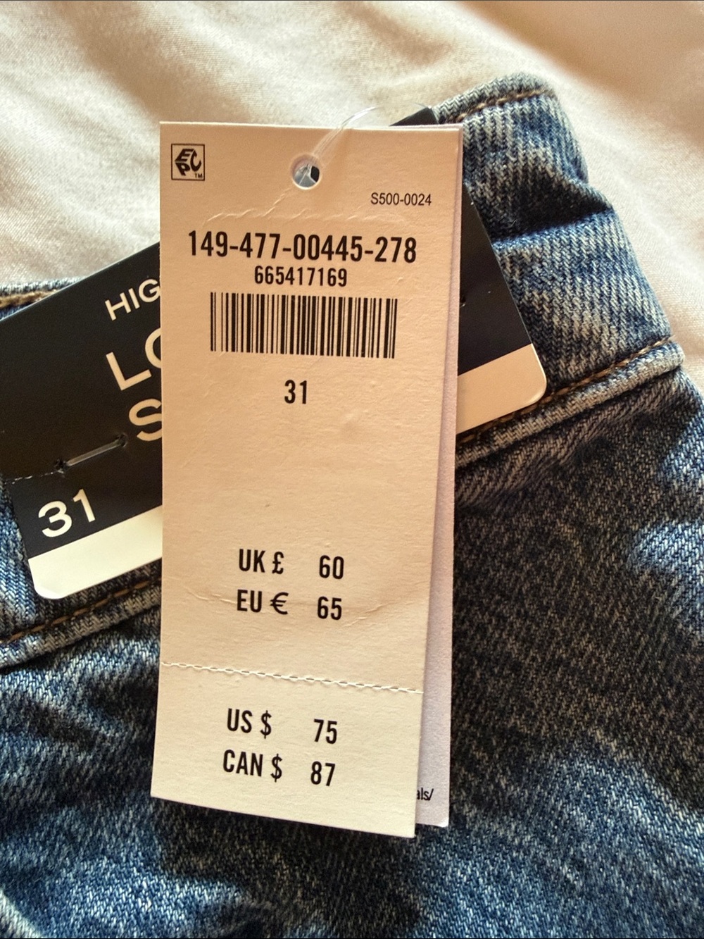Abercrombie & Fitch Blue Denim Cutoff Star Shorts - Picture 5 of 5